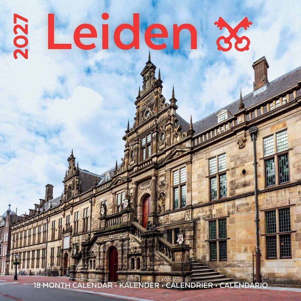 SnelShoppen - Plenty Gifts Leyde Kalender 2027, Wandkalender, Maandkalender, 16 Maanden, 30 x 30 cm, Kleurrijk, Perfect voor Thuis en Op Kantoor