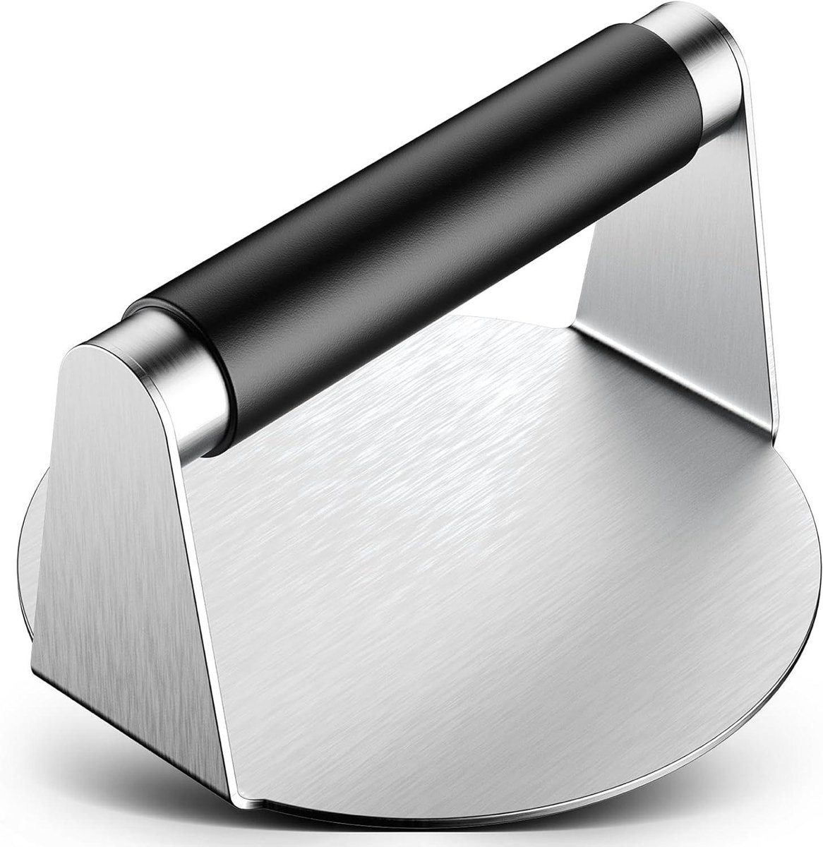Hamburger Pers - Vlees Drukker - Burgers Maken - Hittebestendig Handvat - 14 cm - Zilver