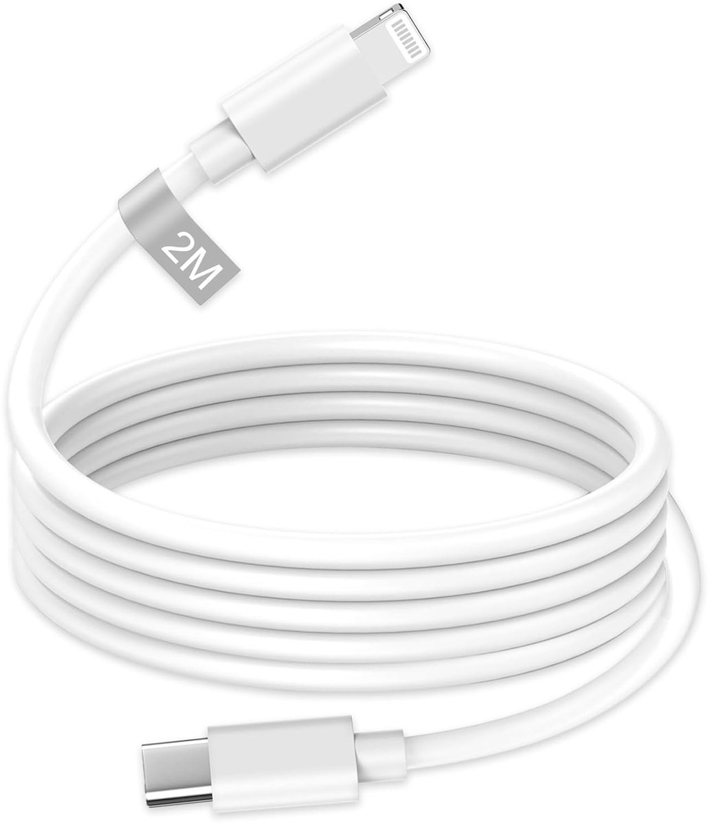 USB C Lightning kabel 2M, MFi gecertificeerde snellaadkabel voor iPhone en iPad, geschikt voor iPhone 14/13/12/11/Pro/Pro Max/Mini/Plus/XS/X/XR/8