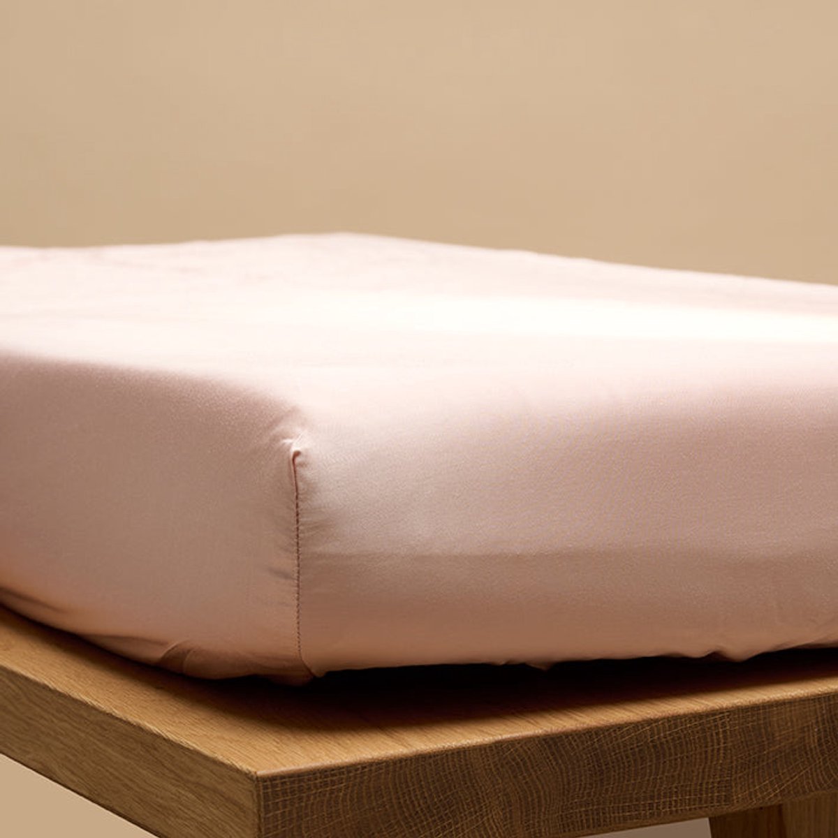 Coco & Cici - Eco Bamboe Hoeslaken Powder peach - Topper 180x200x10