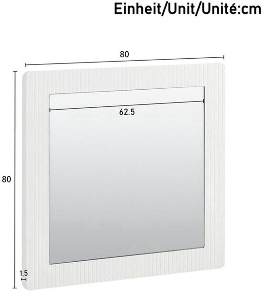 Spiegel en Dressoir Set – Wandspiegel – Kaptafel – Opbergkast – Ladekast – Wit – Gouden Ha