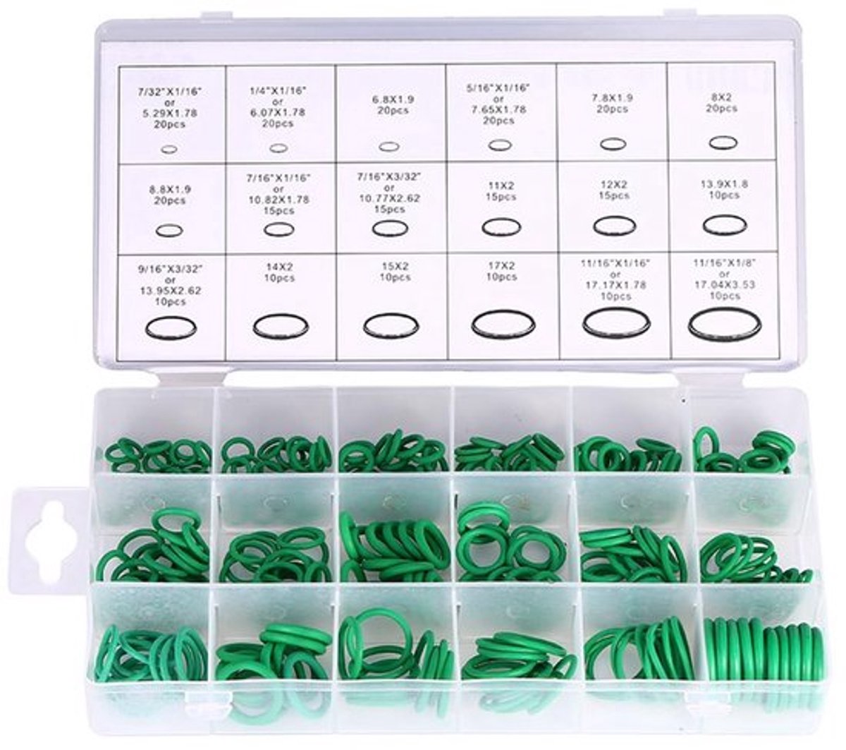 Afdichtringen 270 Stuks - O-ringen Set 18 Maten - Vervangend Gereedschap - Rubber - Professionele Kwaliteit - O-ring