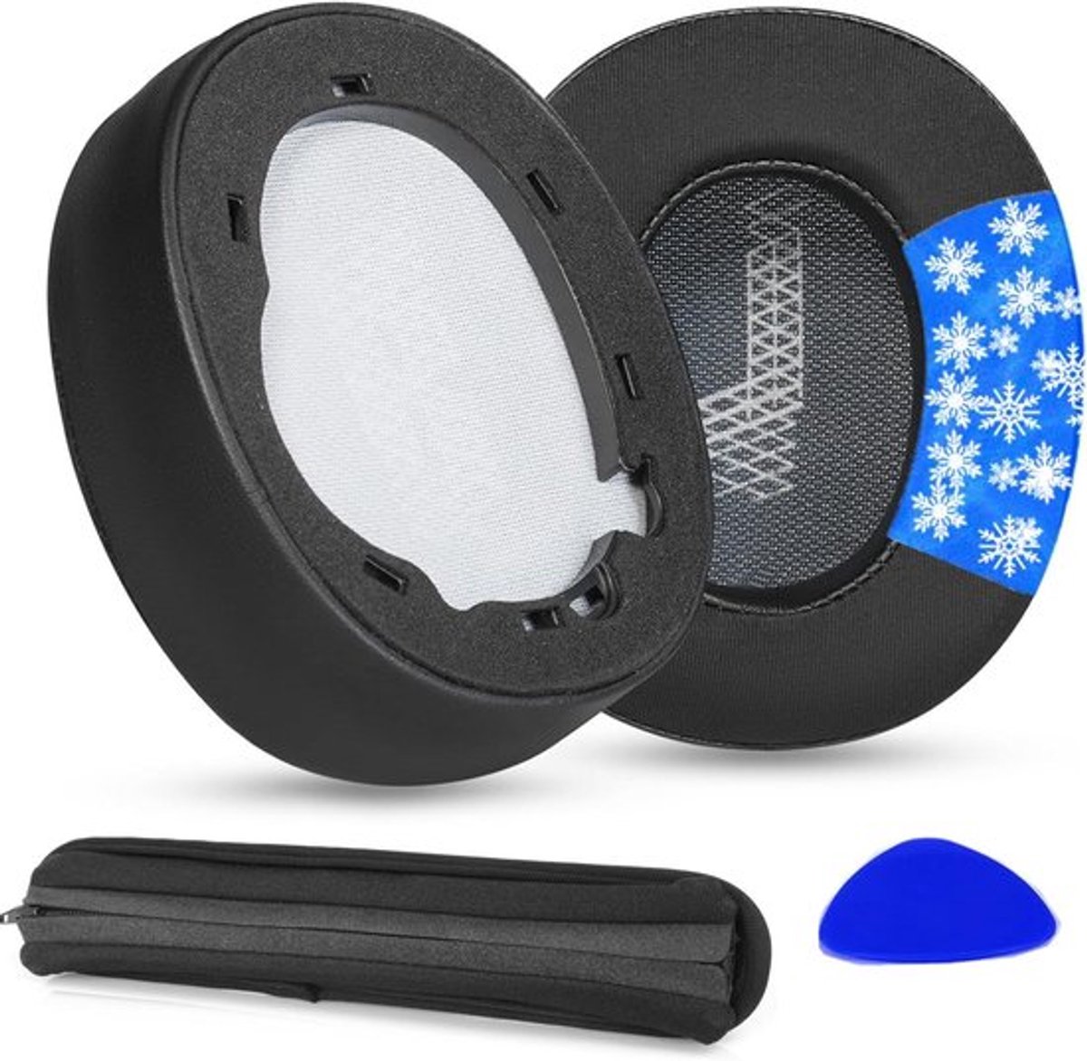 Gel Oorkussens en Hoofdband Compatibel met Draadloze Hoofdtelefoon - Zwart - Kwalitatieve Vervangende Oorkussens - Comfortabele Hoofdband - Oorkussens Reparatie-onderdeel