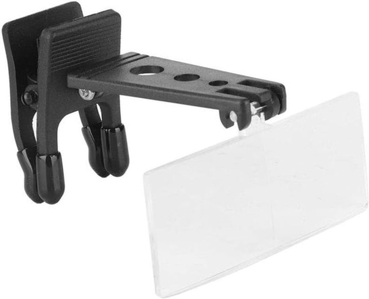 Vergrootglas met clip-on etui voor bril, 1,5x 2,5x 3,5x vergroting - ideaal voor vliegbinden, lezen en knutselen