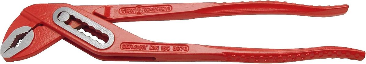 SnelShoppen - Waterpomptang zelfklemmend 240 mm, krachtbesparend en antislip, max. opening 33 mm, rood/zwart/geel, ideaal voor klussen, tuin en garage