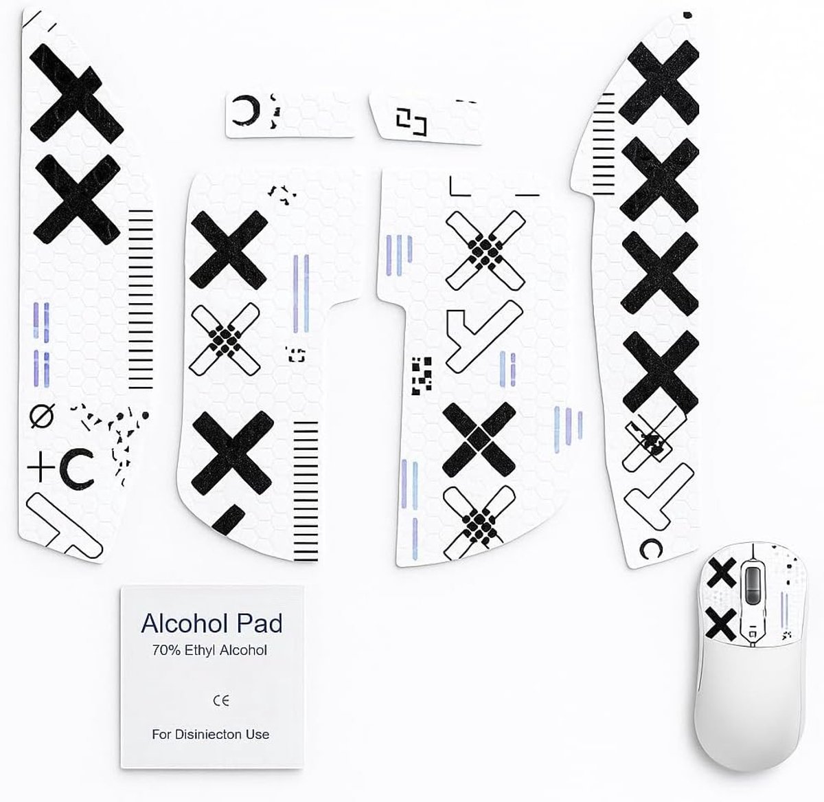Grip Tape Set voor Gaming Muis, Antislip Handvat, Ultra Dun 0.5mm, Verwijderbare Sticker, Verbeterde Controle, Accessoires voor Gamers met Muismatten