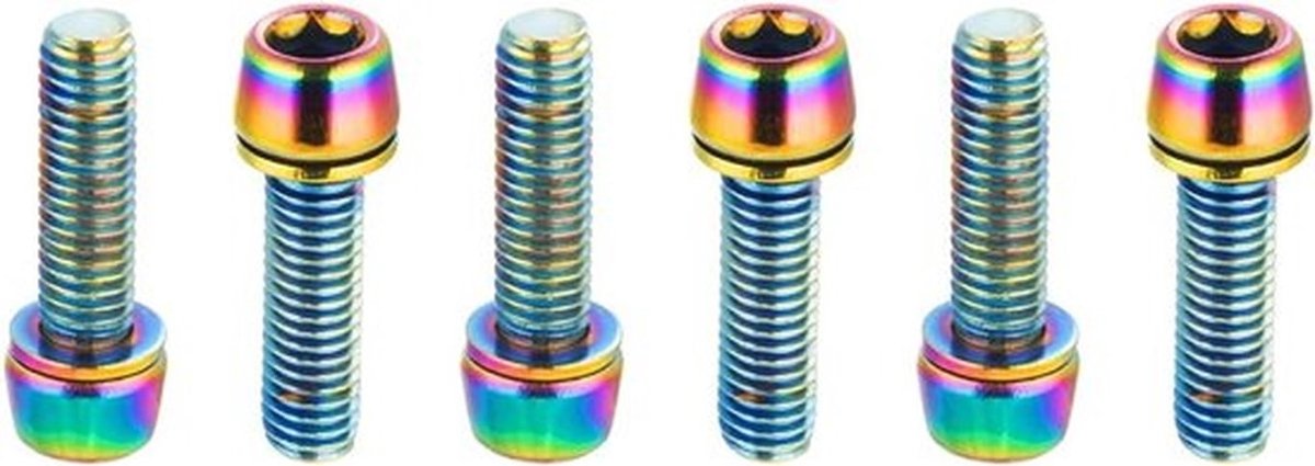 CNC schroeven voor fietsen, MTB schachtschroeven M5 x 18 mm, stuurschroeven in diverse kleuren, duurzaam en lichtgewicht
