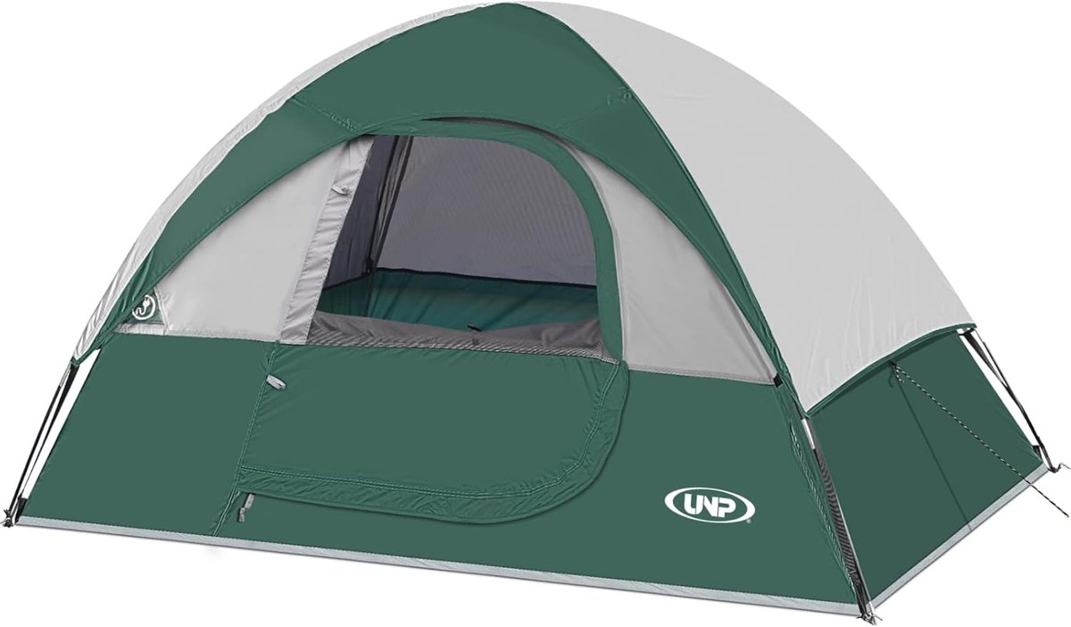 SnelShoppen - Camping Tent voor 4 Personen, Waterdichte Winddichte Tent met Regenzeil, Eenvoudig Op te Zetten, Draagbare Dome Tent voor Kamperen, Hiki