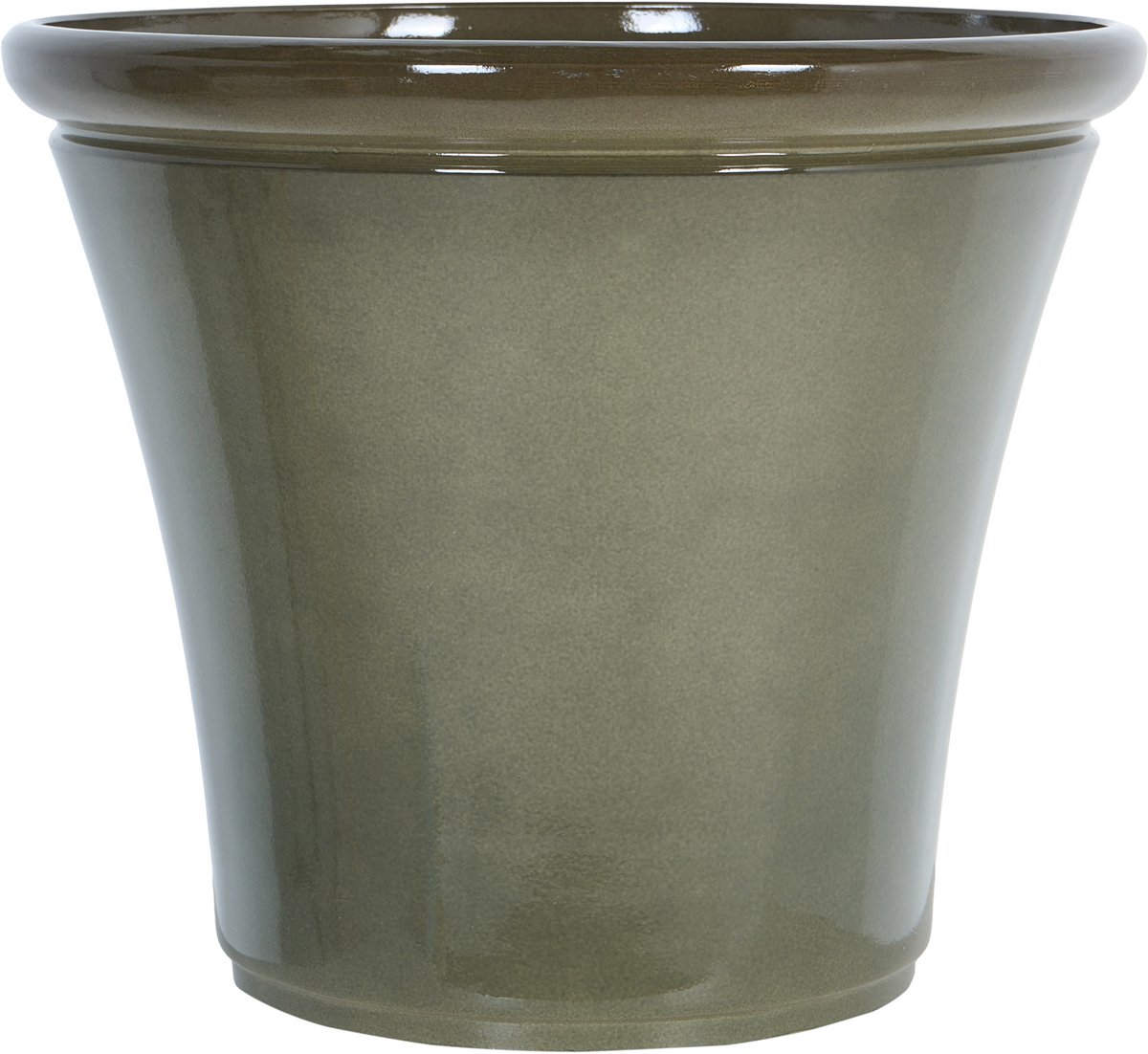 OLIVA - Bloempot - Groen - 47 x 47 x 41 cm - Steenmengsel