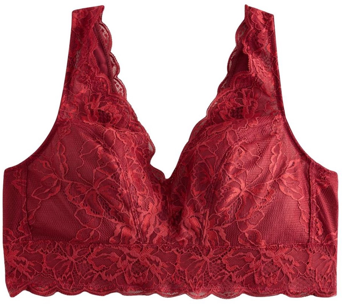 Next Dames - Kanten beha zonder vulling en zonder beugel met volledige ondersteuning - Rood Rust Red