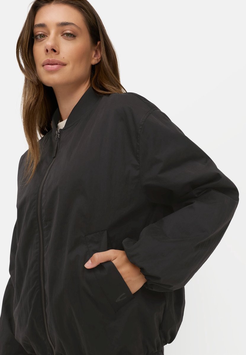 camel active Gewatteerd bomberjack in oversized pasvorm - Maat womenswear-48 - Zwart