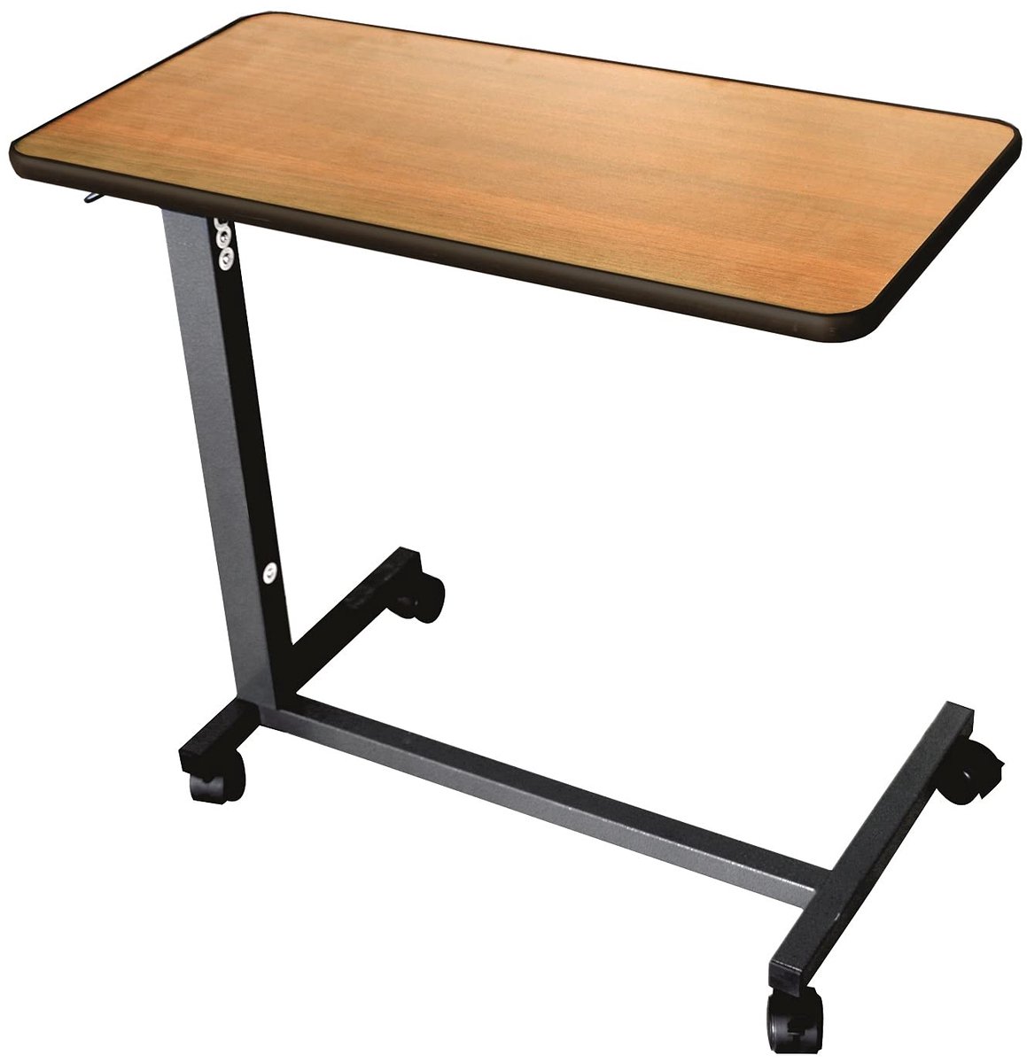 SnelShoppen - Identités Simplex Bedtafel met Vast Dienblad 76,3 x 38,3 cm - Ideaal voor Bed en Fauteuil - Verstelbare Hoogte - Met Wielen en Remmen -