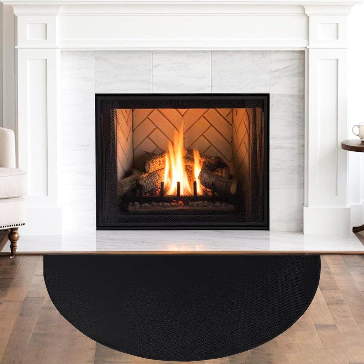 Vuurvaste onderlaag - Brandwerende mat - Haard veiligheid - Hittebestendig glasvezel - 60 x 100 cm - Zwart