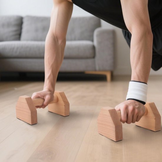 Piralettes Houten Parallettes - Handgrepen Push-ups - Kracht Training - Massief ...