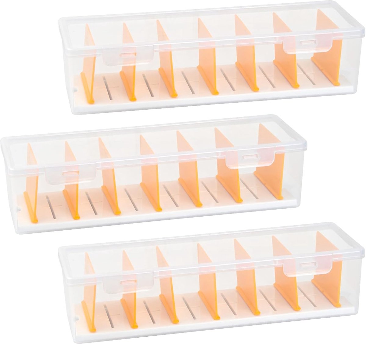 3 Pack Cable Organiser with 7 Compartments, Transparent Cable Organiser for Storing and Classifying Cables for Family - ShopVlot