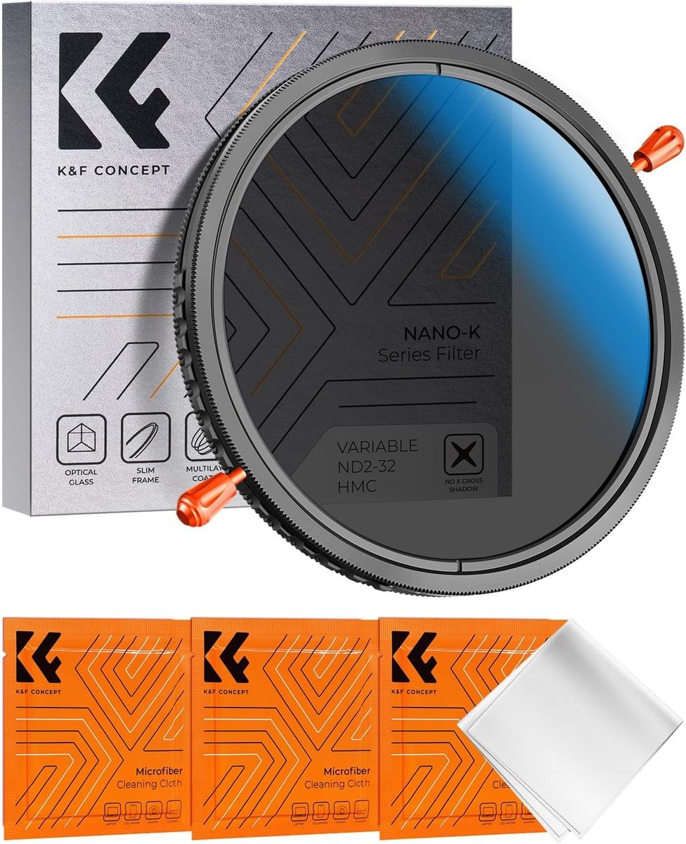 Variable ND2-32 en Polarisatiefilter 72 mm | Neutrale Dichtheid en CPL in Optisch HD Glas voor Camera Lens