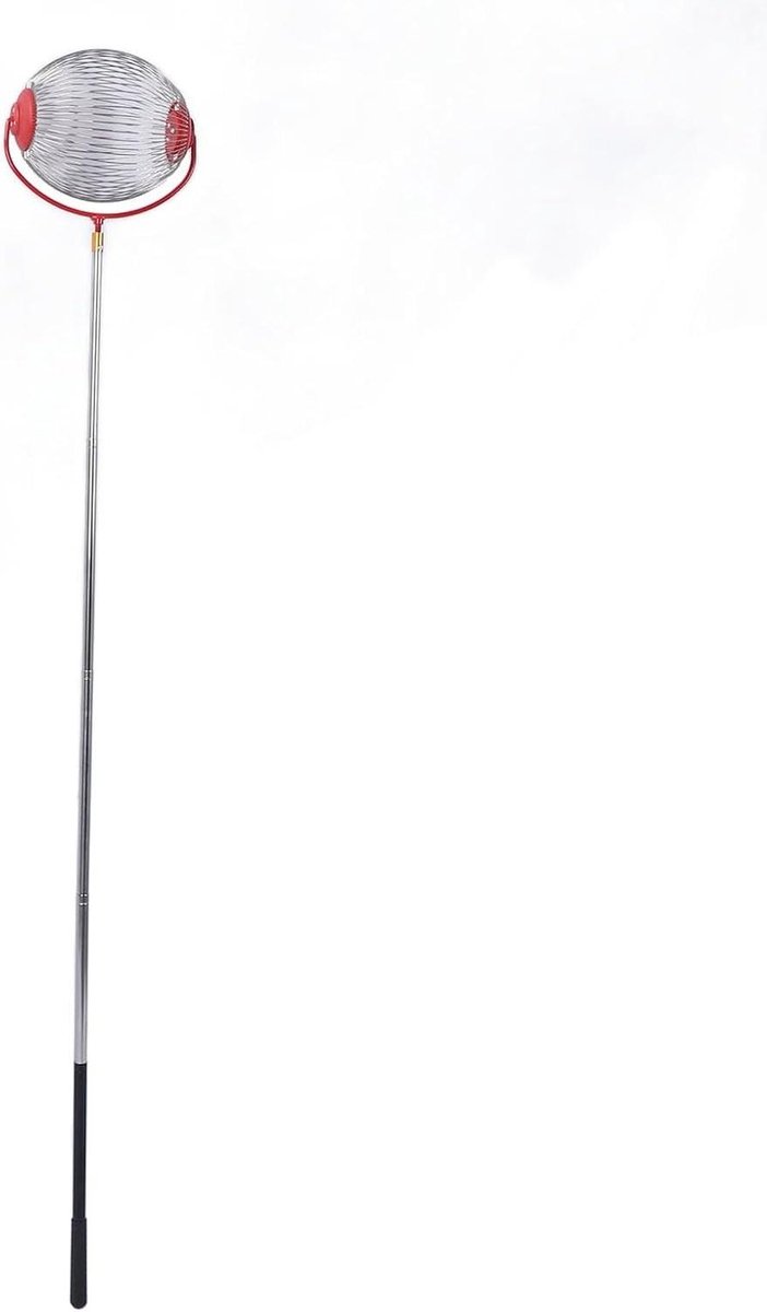 Notenverzamelaar Roestvrij Staal - Fruitplukker Grote Capaciteit - Efficiënt Oogsten - Lichtgewicht Draagbaar - 100x24x24cm - Zilver