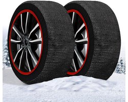 Sneeuwsokken Auto - Textielkettingen - Veilig Rijden - Snelle Montage - Maat L - Grijs