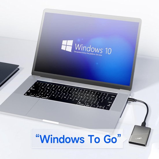 Externe SSD - Draagbare Opslag - Snelle Data Transfer - Aluminium Behuizing - 960 GB - Zwart — afbeelding 4