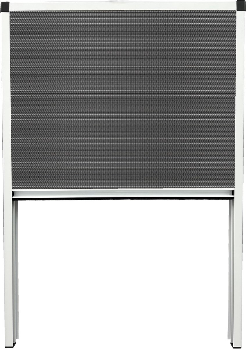 SnelShoppen - Plissé Insectenhor voor Dakraam 78x118 cm - Aluminium en Polypropyleen - Accordeonsysteem - Witte Frame met Grijze Gaas - Ideaal voor Th