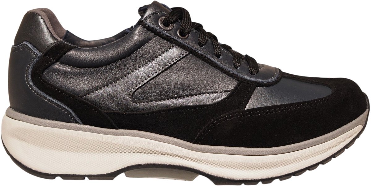 Xsensible zwart met blauwe dames sneakers Montana