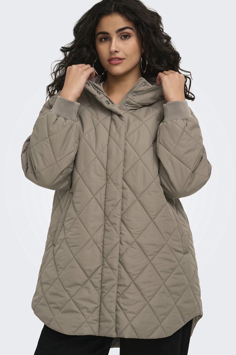 ONLY CARMAKOMA - CARJULIET QUILTD HOOD ZIP COAT OTW NOOS Dames Jas