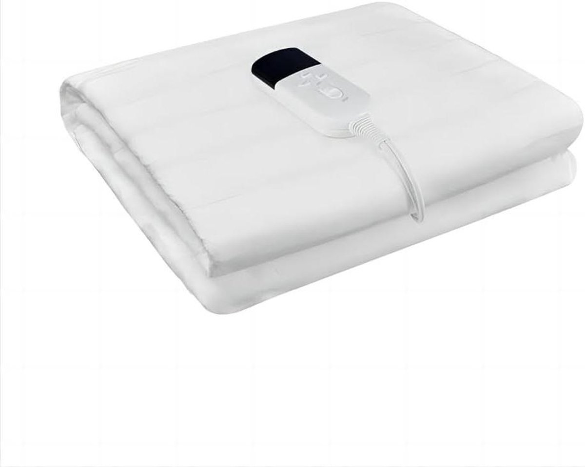 Elektrische deken - Verwarmingsmat - Bed verwarmen - Met timerfunctie - 160 x 130 cm - Wit