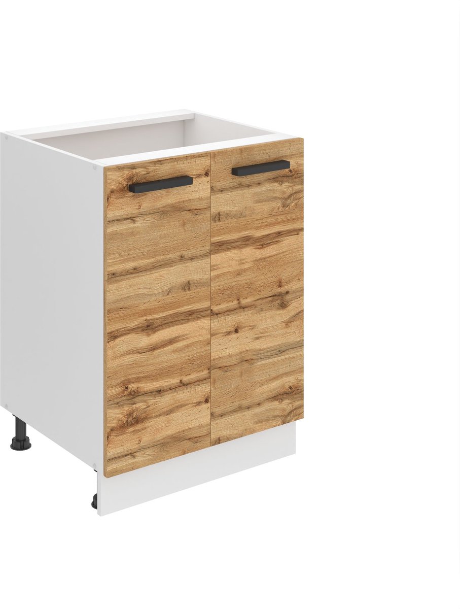 BELINI Keukenonderkast SD2 60 cm met 2 Deuren - Wotan Eiken
