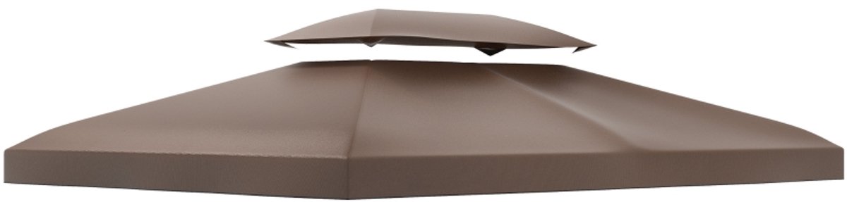 1 stuk - bruin - 3 x 4 m - gazebo dak