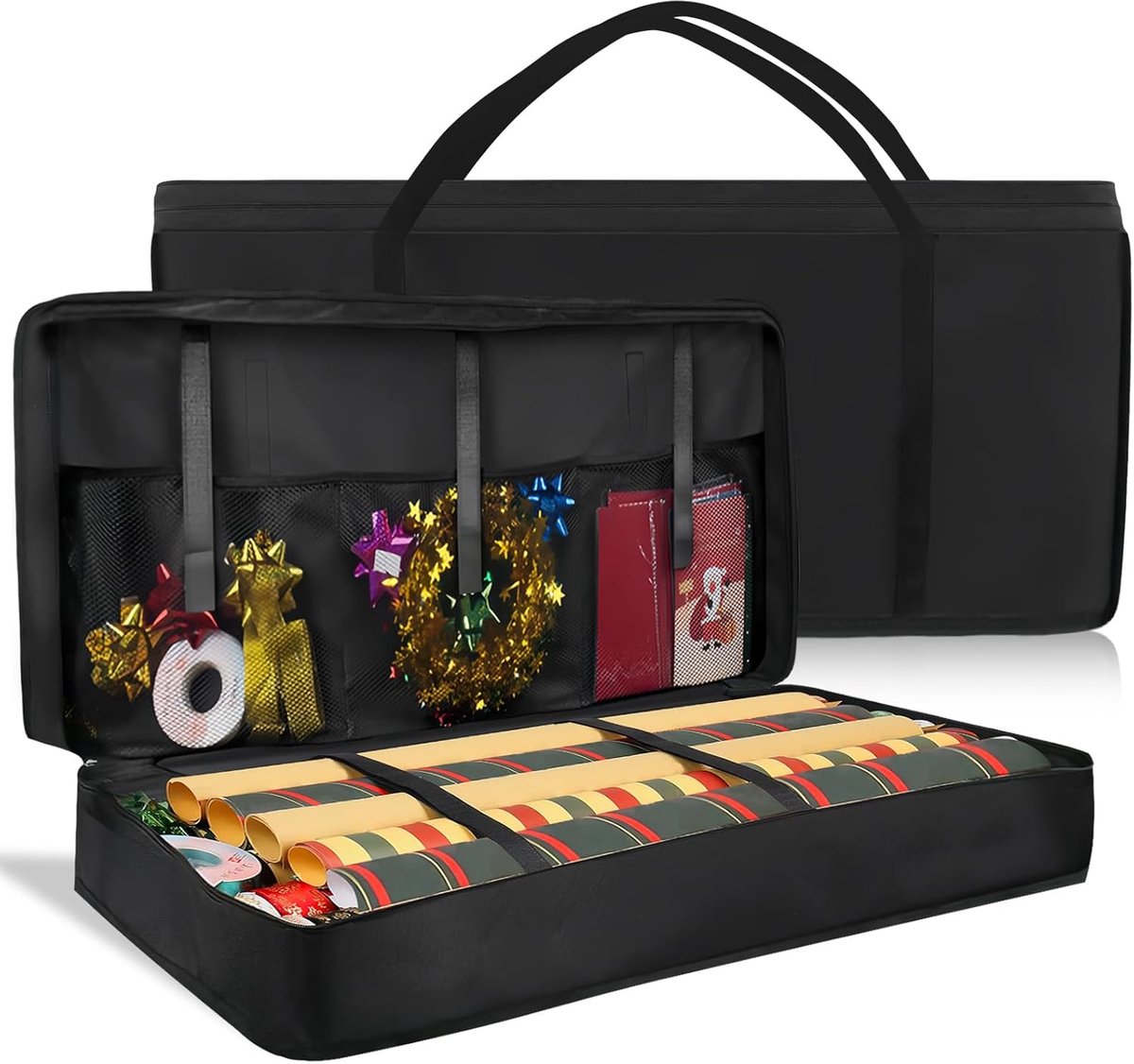 Opbergtas voor cadeaupapier 600D Oxford Opbergtas: Zware draagkracht Waterdicht Scheurvast Cadeaupapierrol Organizer - ShopVlot
