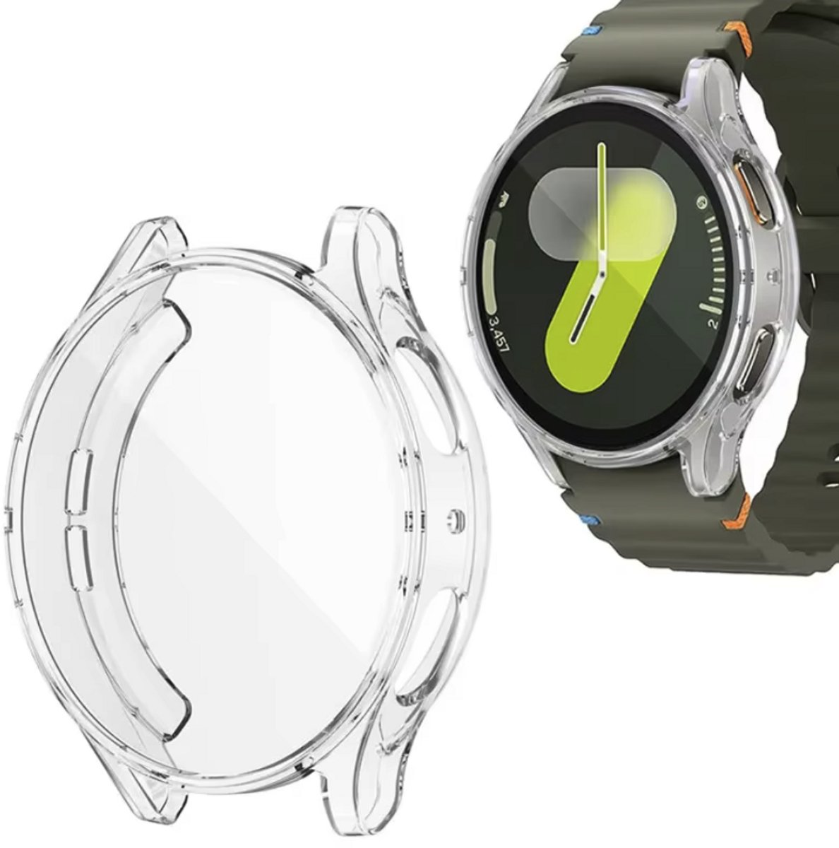 Transparant beschermkapje geschikt voor Samsung Galaxy Watch 7 - Smartwatch screenprotector - Samsung Galaxy Watch 7 - TPU case - Anti-Kras - 40mm - Transparant - CHPN