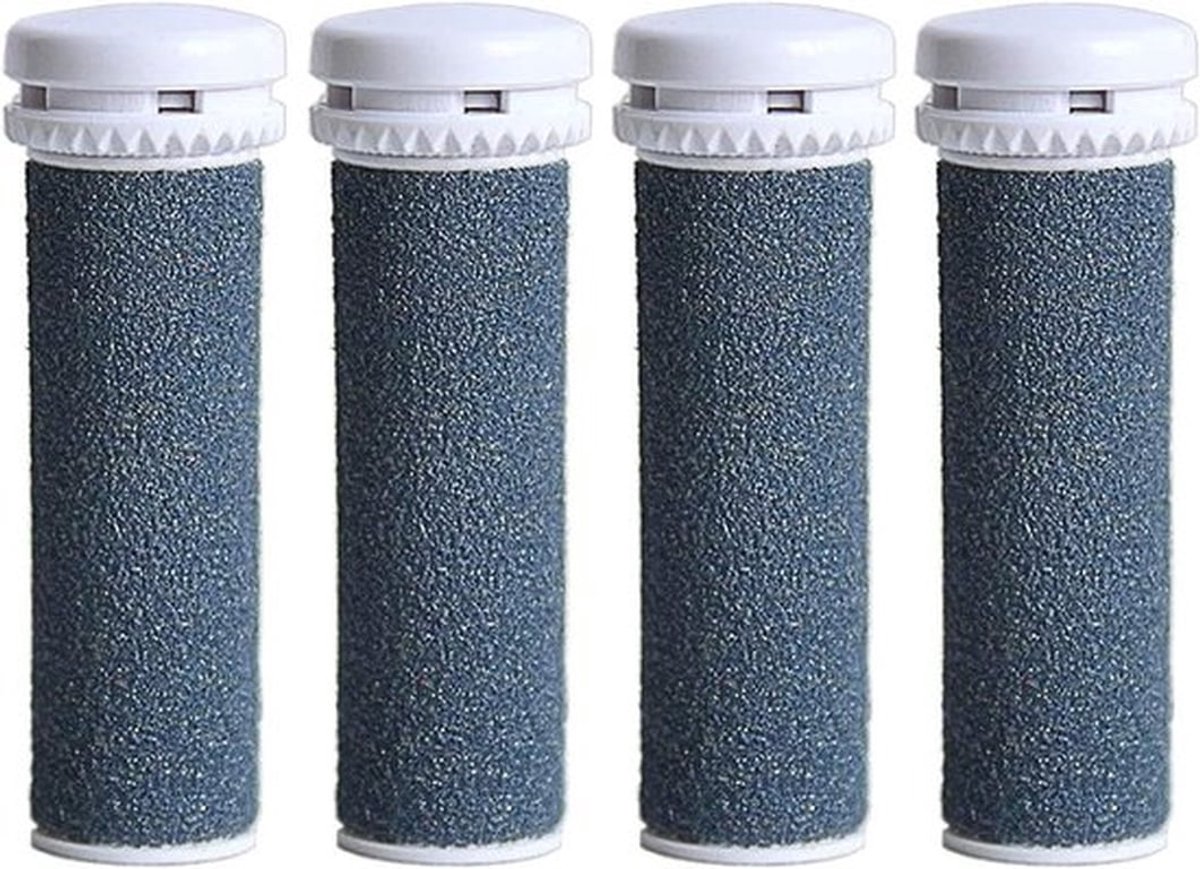 Minerale Vervangende Rollen - Navulrollen - Extra Grove - Micro Pedi Eelt Remover - 4 Pack - Geschikt voor Emjoi Micro Pedi Eelt Remover - Grijs - Minerale Vervangende Rollen voor Emjoi Micro Pedi Eelt Remover Navulrollen.