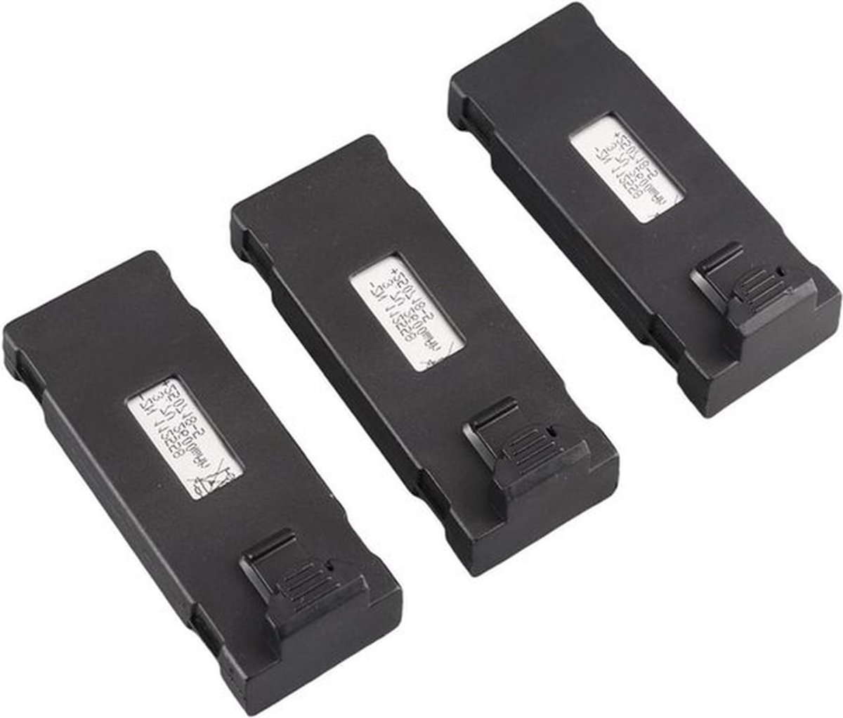 Drone Accu RC Drone 3 Stuks Set Lithium Batterij Kit Licht Oplaadkabel E88 E88Pro LS E525 E525Pro 2x 1800mAh 20Min Drone Accu (2600mAh) - Oplaadbare Batterij - Lange Levensduur - Geschikt voor E88 E88Pro LS E525 E525Pro - Zwarte Drone Batterijen Kit.