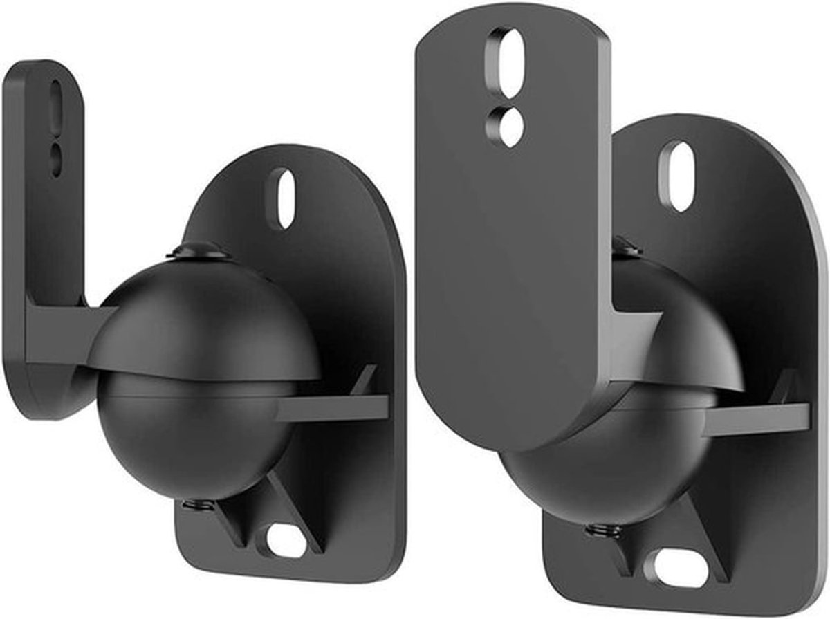 Universele Luidsprekerbeugels voor Wandmontage - Luidspreker - Beugels - Zwart - Montage - Geluid - Compatibel met Diverse Merken - 2 Stuks.