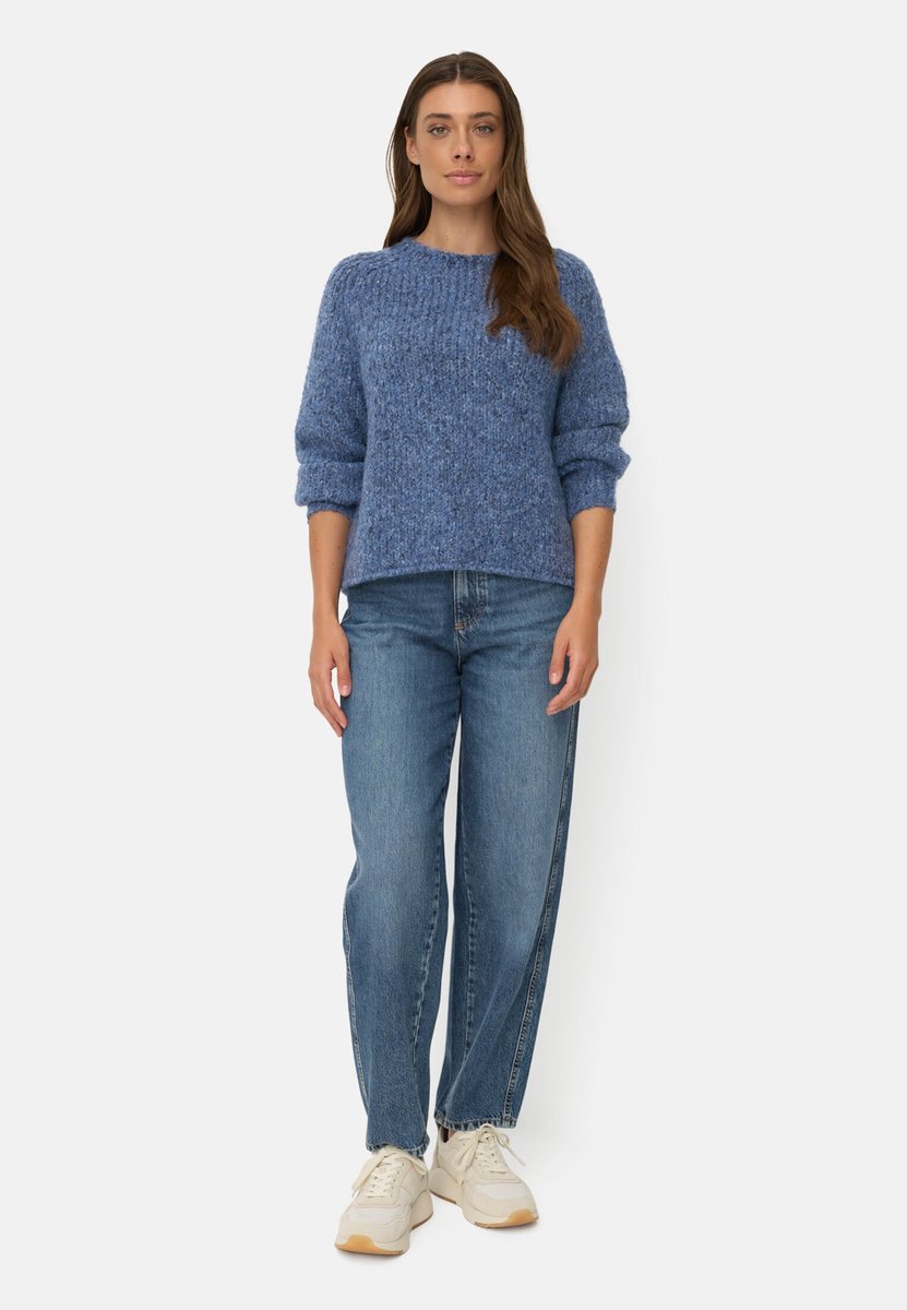 camel active Gebreide trui met wijde mouwen - Maat womenswear-XL - Jeansblauw
