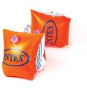 Oranje Intex zwembandjes met blauw logo, voor kinderen van 19-30 kg.