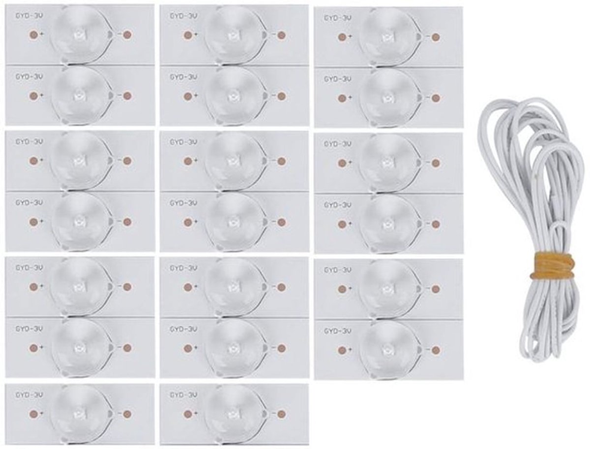 Lampkralen - 3V Lampkralen - Hoge helderheid - 20 stuks - Geschikt voor LED TV Reparatie - Kwaliteit en duurzaamheid