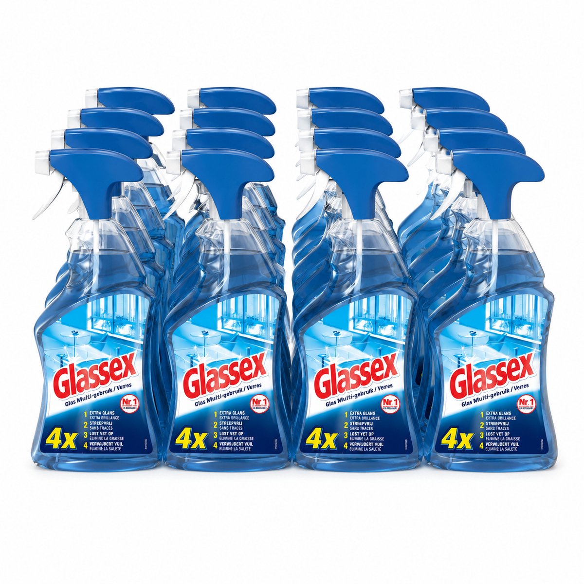 Glassex Glas & Multi Spray - 12 x 750 ml - Glas- & Multireiniger