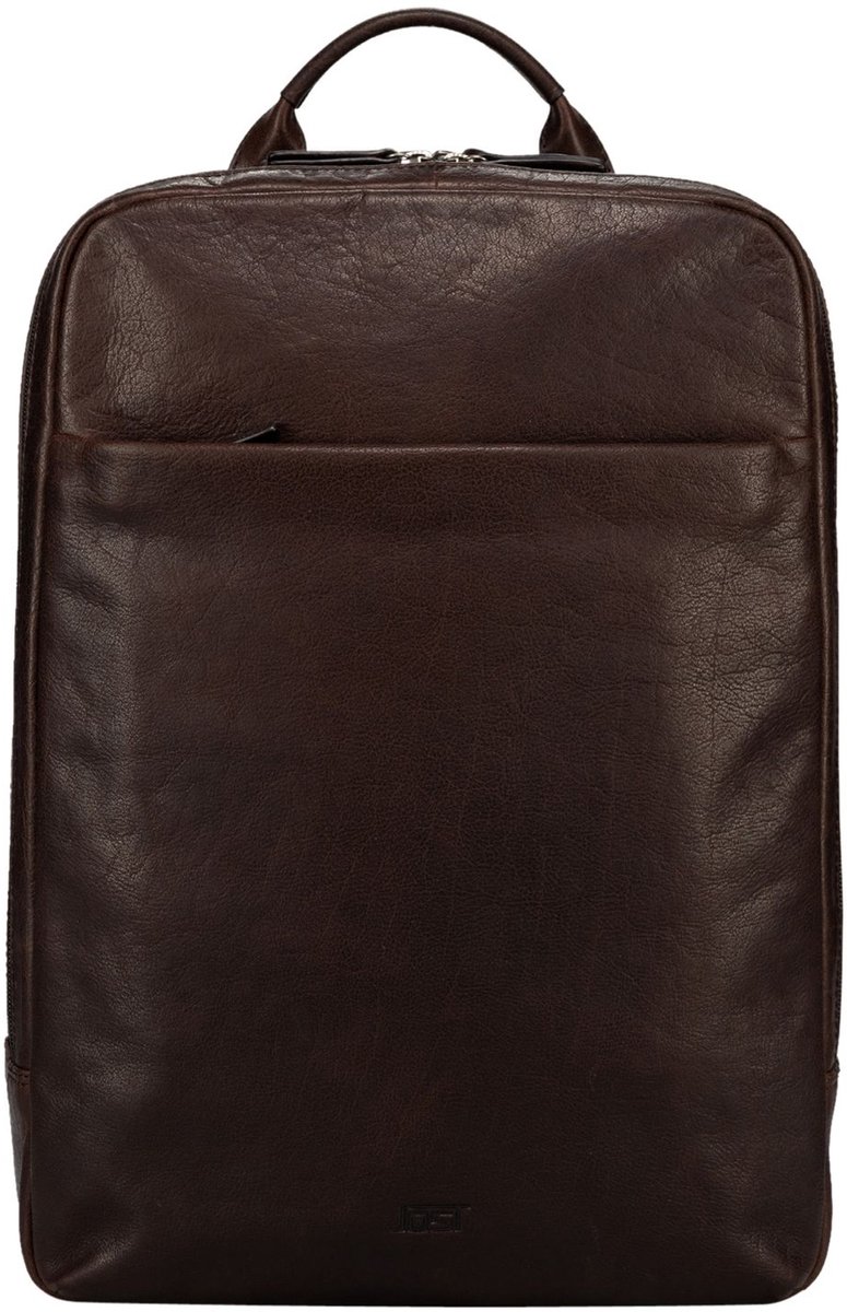 JOST laptop rugzak rugzak met laptopvak Glasgow Business Backpack 2C Brown donkerbruin