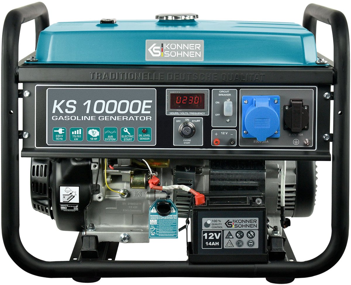 KÖNNER & SÖHNEN Generatorius benzininis 7,5kW 230V KS 10000E