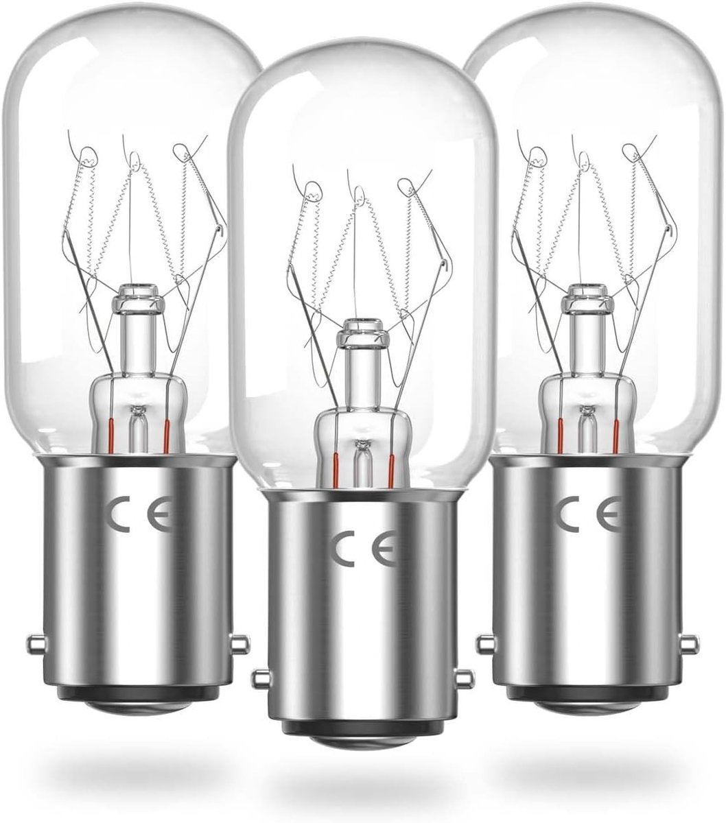 Zoutlamp - Warm wit - 22 x 55 mm - B15 Bajonetlamp 15W Dimbaar - Voor Naaimachine en Nachtlampje