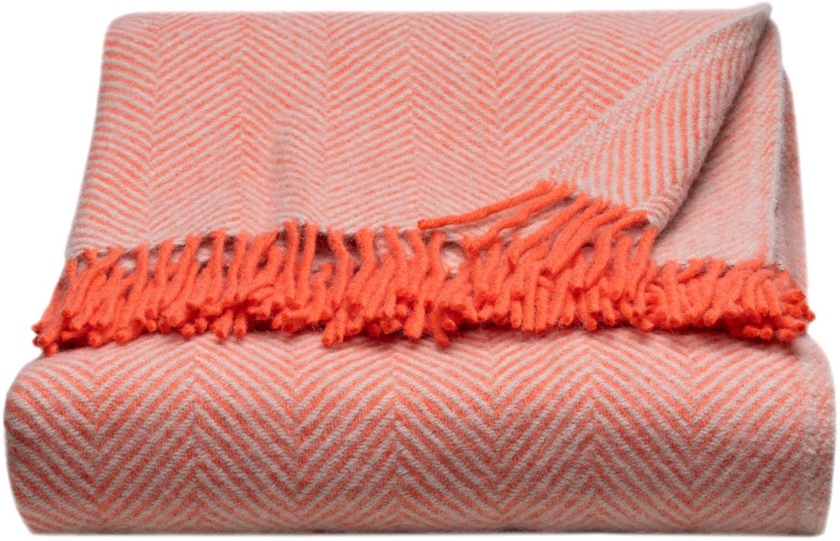 WOOOL Luxury Plaid - STELLA (Flamingo) - 150x183cm - 100% Wol