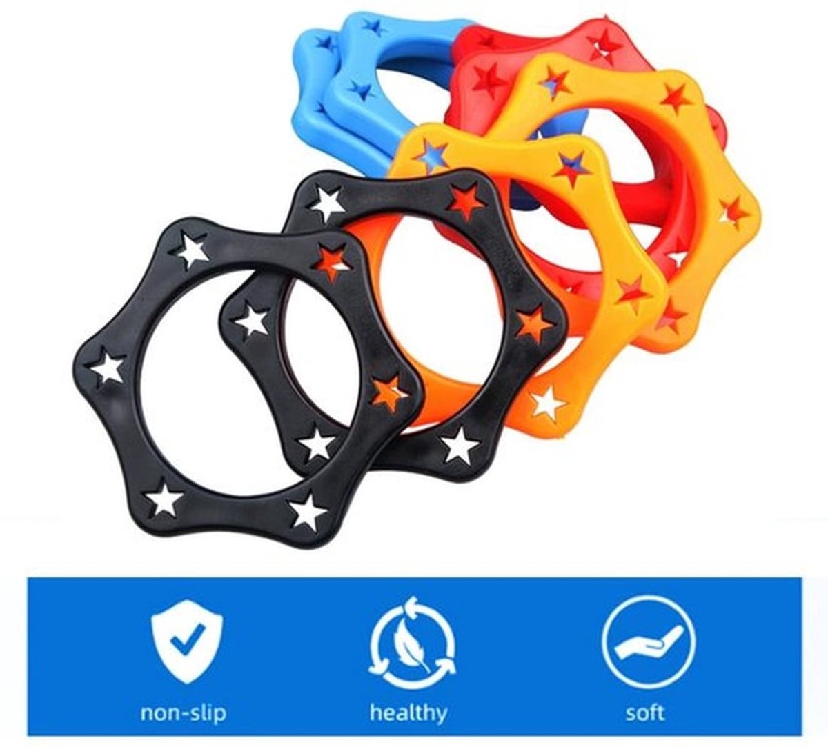 Antislip Rolringen - 8 Stuks - Schokabsorberend - Hoogwaardig Siliconenmateriaal - Draagbare Microfoons - Binnendiameter 38 mm - Microfoonhoes