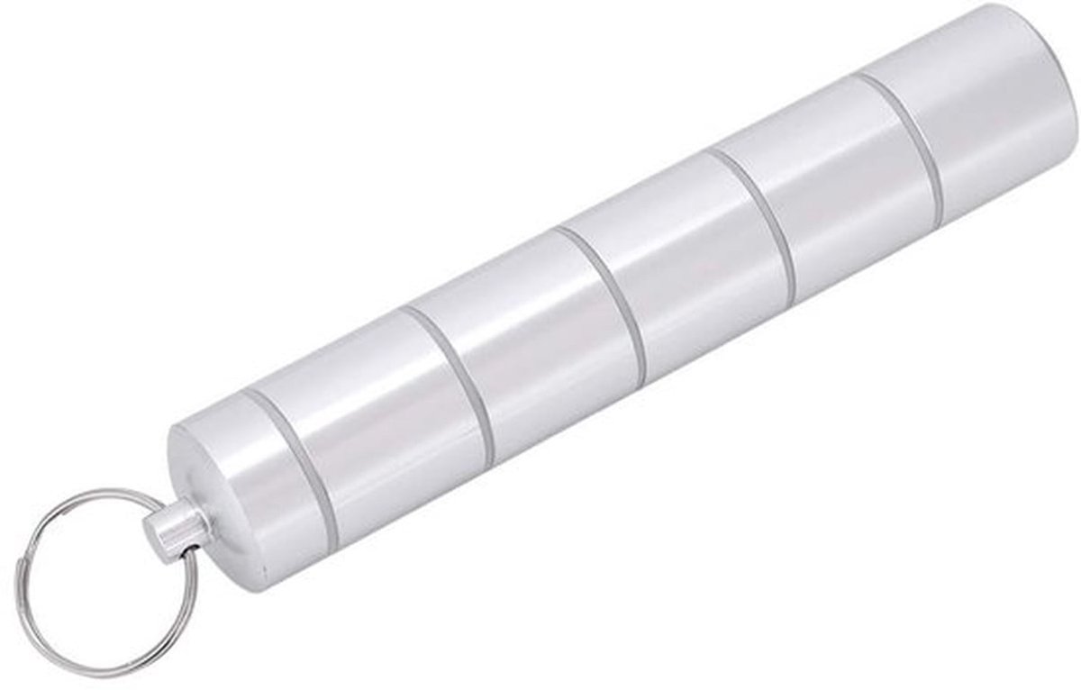 Pillendoos Draagbaar - Sleutelhanger - Waterdicht - Roestvrij Staal - Mini Organizer - Duurzaam Aluminium - Medicijnhouder