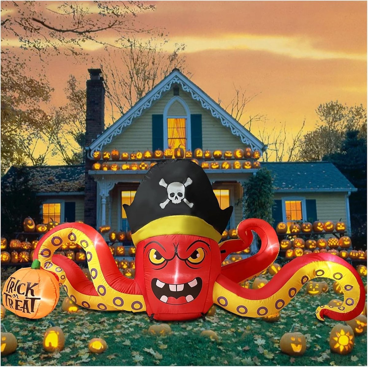 Solidchoice - Opblaasbare Piraat Octopus voor Halloween Decoratie