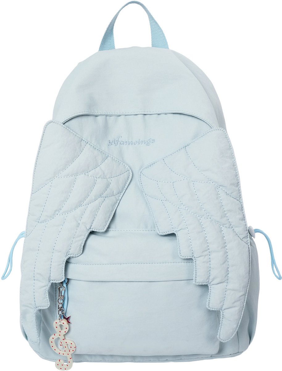 schoolrugzak Tienermeisjes Schooltassen Rugzak Meisje Middelbare School Boekentassen Universiteit Schooltas Dames Casual Rugzak Lichtgewicht Rugzakken met Vleugels （Blauw）