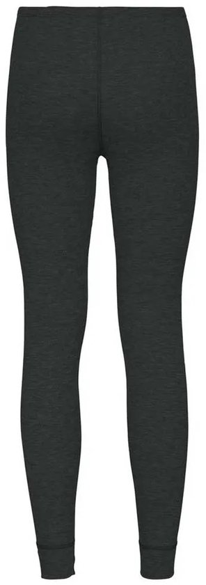 Donkergrijze thermobroek met een licht gemêleerde stof.