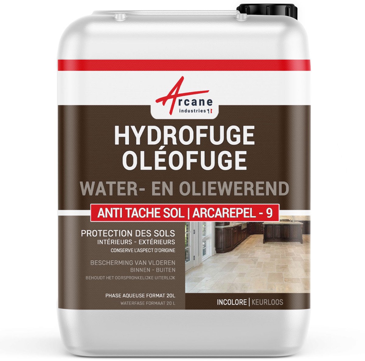Waterafstotende olieafstotende, waterafstotende impregnering travertijn en poreuze vloeren: ARCAREPEL - 9