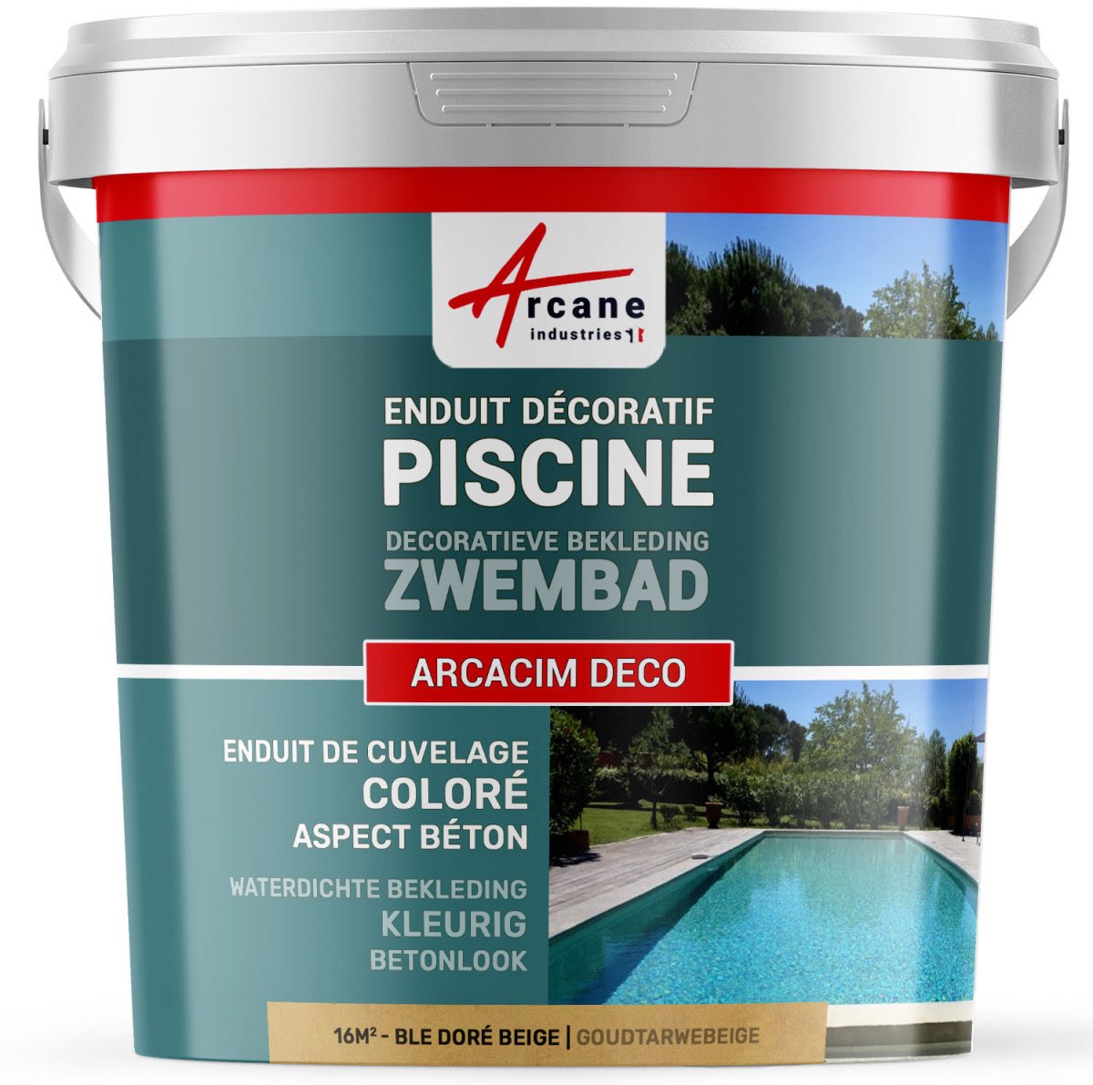 Decoratieve afwerkingscoating voor zwembad: ARCACIM DECO