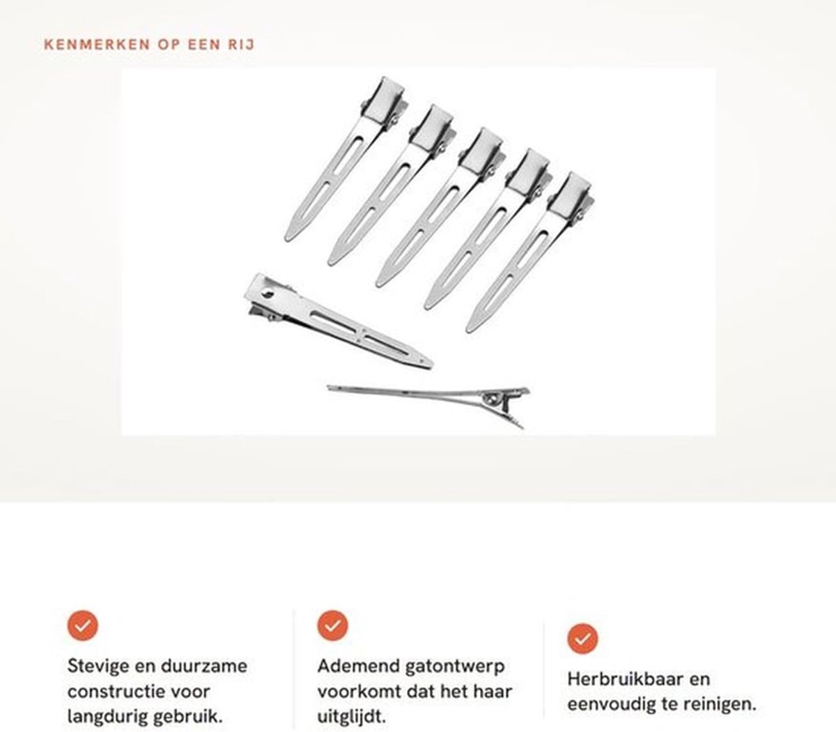 Eendenbill sectieclips - Metalen krulclips - Stevig en duurzaam - Zilver - Haarspeldjes - Ideaal voor kappers en haarstyling - 50 stuks